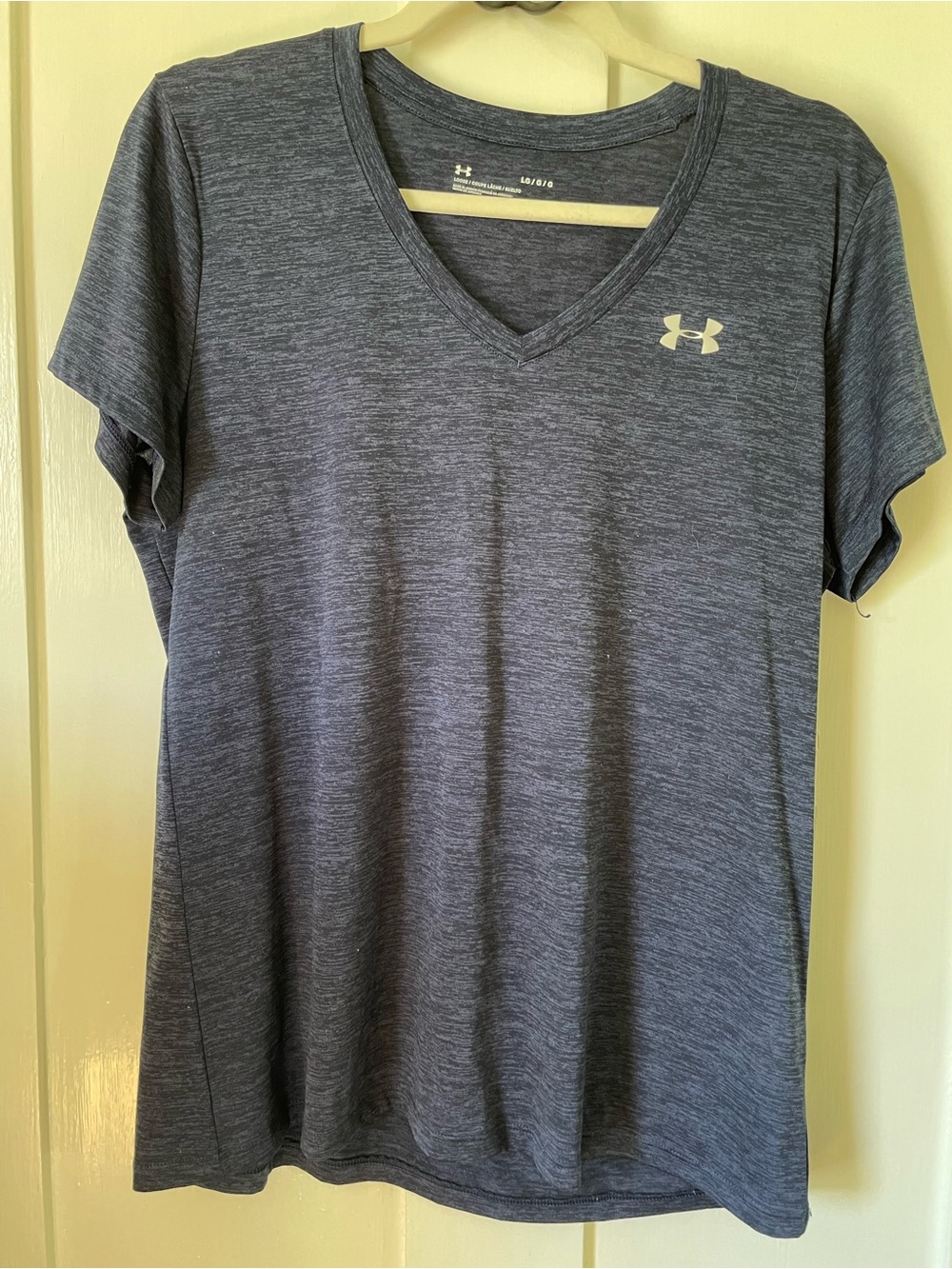 Under Armour Heathered V-Neck Performance Tee - Dark Navy
